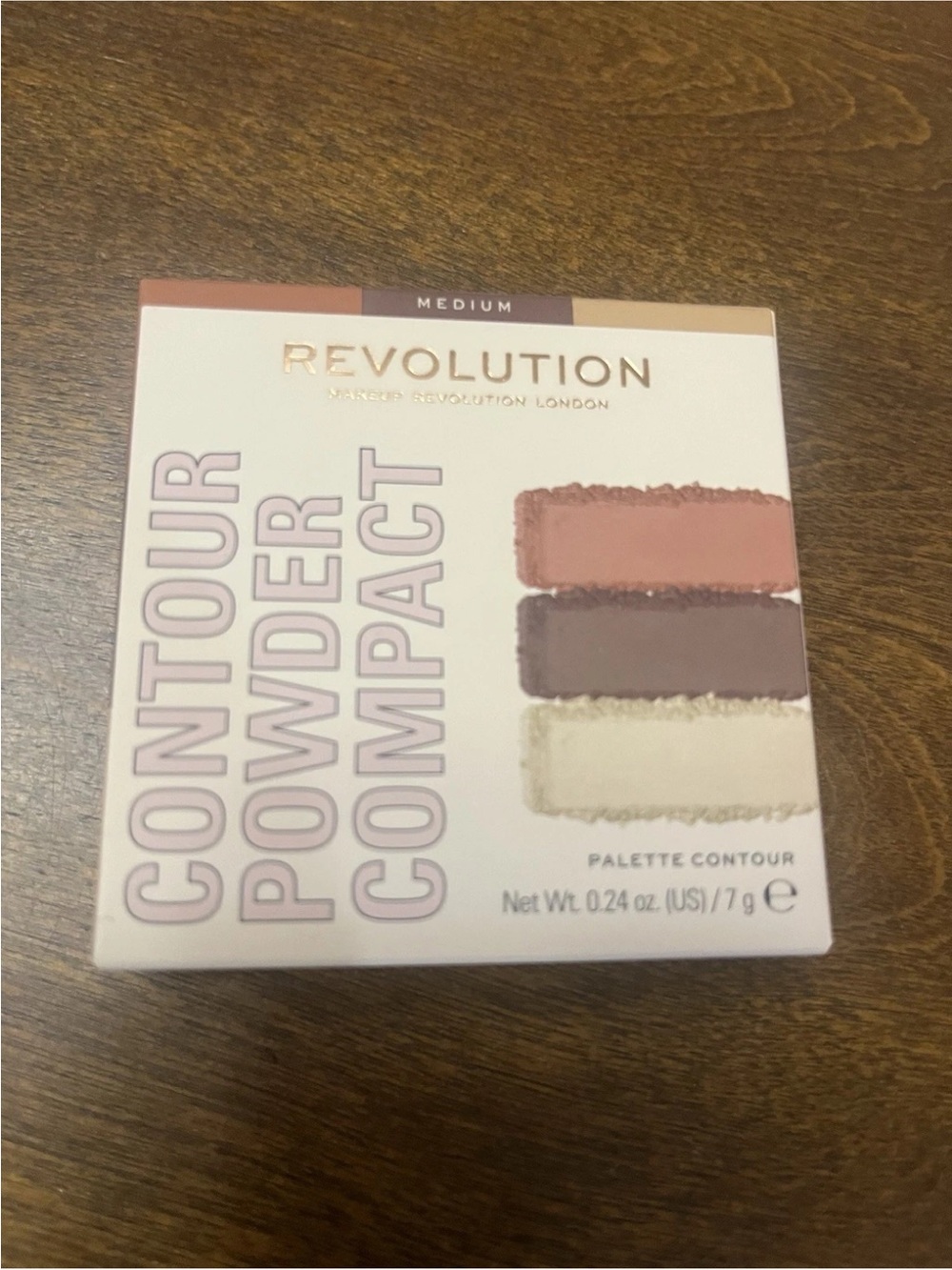Revolution Contour Powder Compact - Pink, Taupe, Cream